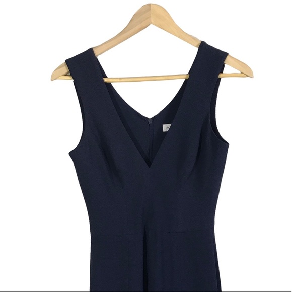 Dress the Population Women's Sandra Plunging Neckline Solid Slit Dress Size XS - Picture 3 of 11